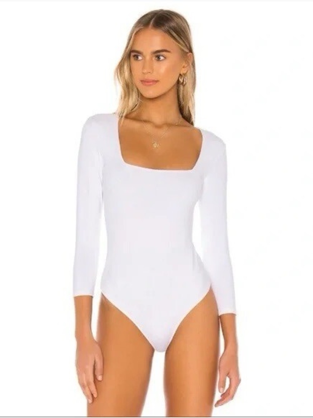 Free People Truth or Square Bodysuit in White